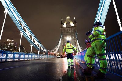 London’s landmark Tower Bridge undergoes overnight maintenance works