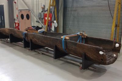 Bronze Age logboat moves into new home after conservation work