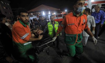 ‘We escaped from danger into death’: desperation inside Gaza’s hospitals as casualties mount