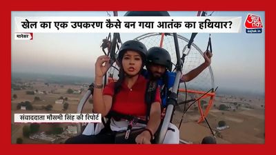 Aaj Tak reporter paraglides in Haryana to demonstrate ‘Hamas attack’ in Israel