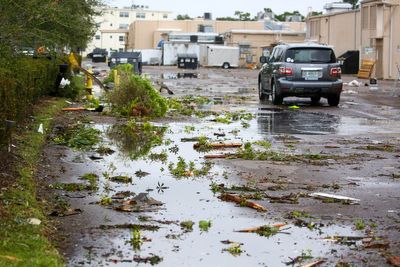 Early morning storms leave path of damage from Tampa Bay into north Florida. No injuries reported