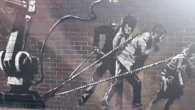 Potential Banksy artwork appears on wall near London Tube station