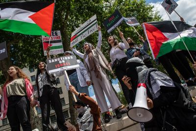 Watch: Thousands of pro-Palestine supporters march through London to protest Israel