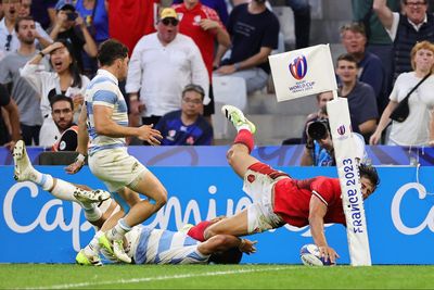 Argentina scrap their way to Rugby World Cup semi-finals as Wales come up short