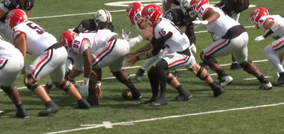 Georgia OL Deftly Rumbled for First Down vs. Vanderbilt, and Fans Were in Awe