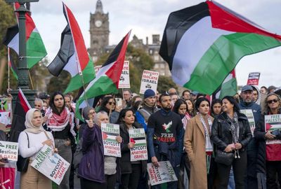 Thousands of pro-Gaza protesters march to Scottish Parliament