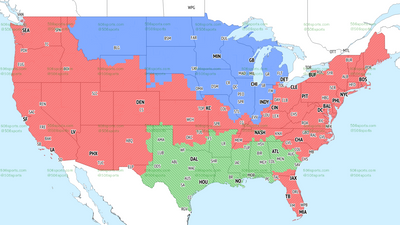 NFL Week 6 TV coverage maps