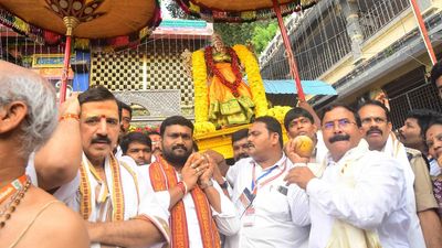 Dasara festivities off to a grand start at Kanaka Durga temple atop Indrakeeladri in Vijayawada