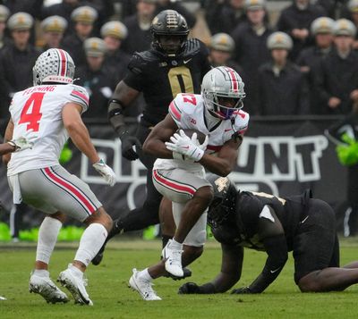 Which Ohio State football players earned their Buckeye leaves against Purdue