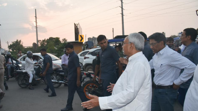 Bihar CM Nitish Kumar inspects site of Anisabad-AIIMS elevated four-lane road project