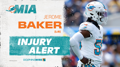 Dolphins LB Jerome Baker leaves vs. Panthers with injury