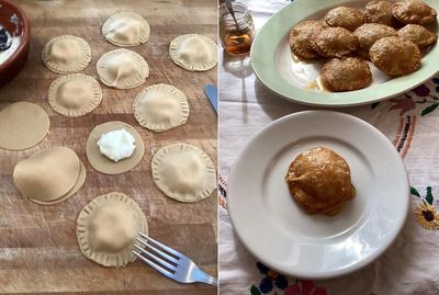Pasta parcel: Rachel Roddy’s recipe for seadas, or Sardinian cheese and honey parcels