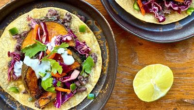 Southwestern spice delivers bold flavors in these vegetarian tostadas
