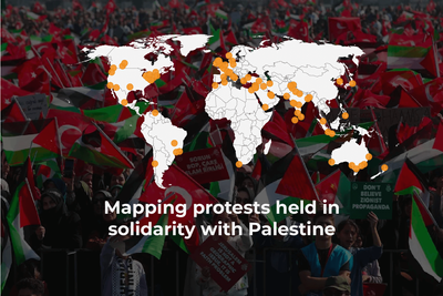 Mapping protests in solidarity with Palestine against Is­rael’s assault