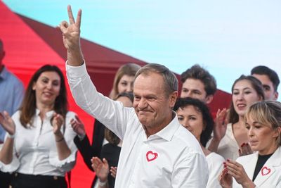 ‘Democracy has won!’: Donald Tusk’s liberal coalition poised for Poland election win