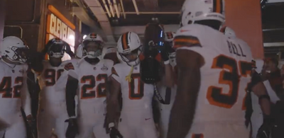 The Browns proudly copied the Niners’ signature walkout with a boombox and then went on to win