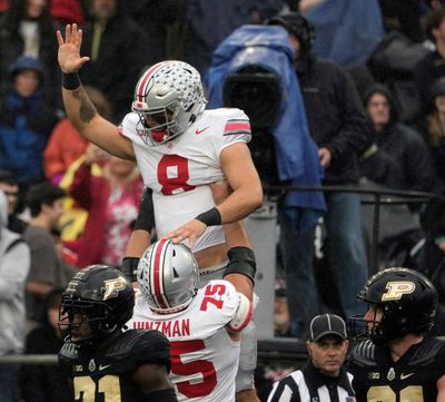 Pro Football Focus grades Ohio State tight end Cade Stover as the top Week 7 performer