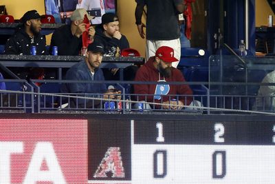 Travis and Jason Kelce take in Game 1 of NLCS