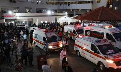 ‘People are terrified’: Gaza’s main hospital overflows with the living and the dead