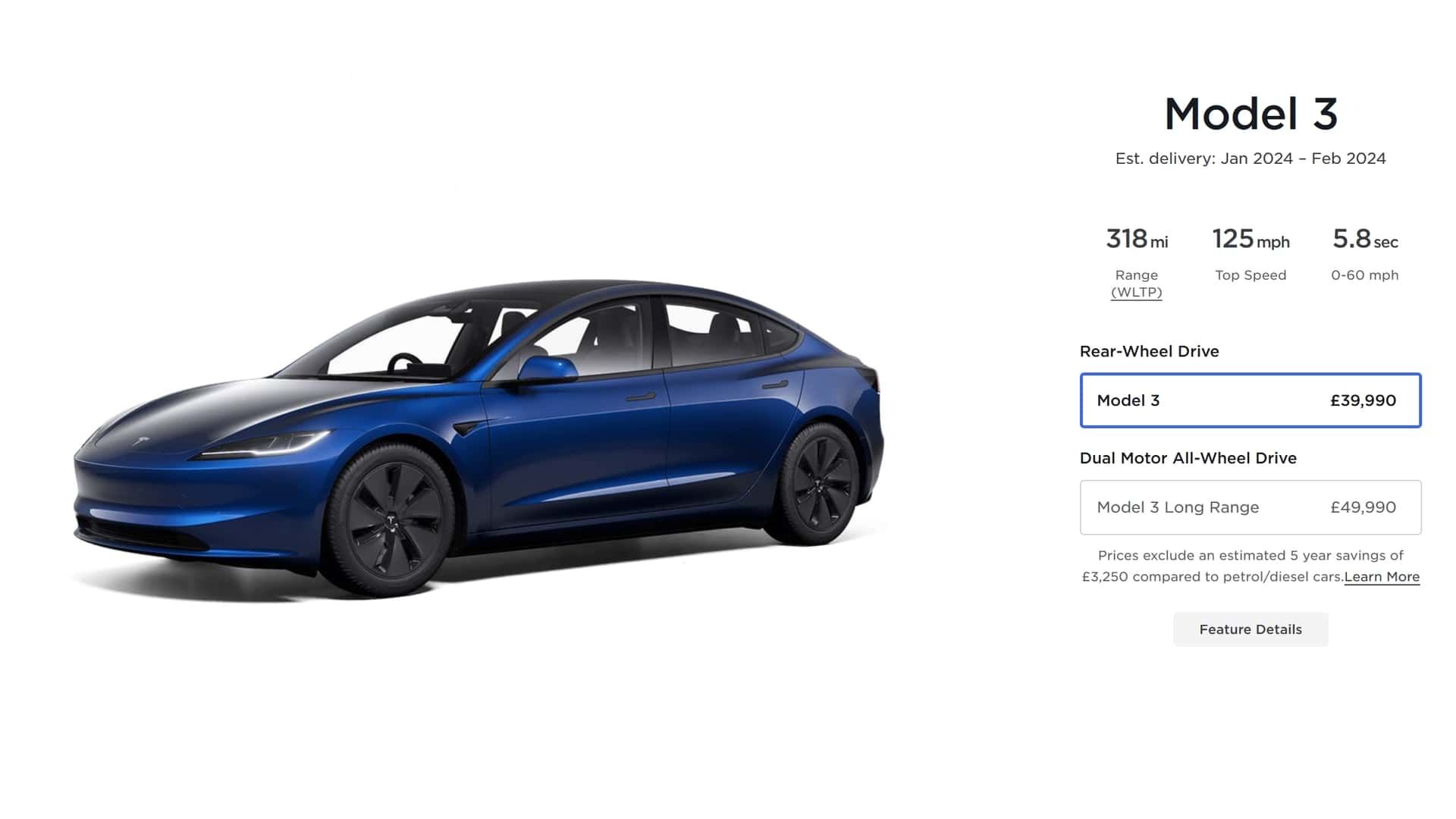 Tesla Model 3 Facelift 2021 —