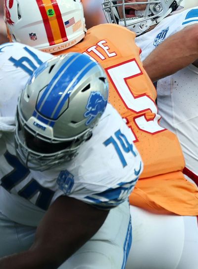 Lions film review: Grading Kayode Awosika’s start at LG vs. the Buccaneers