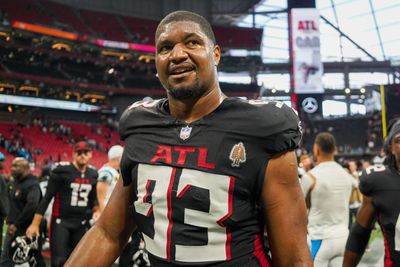 Falcons Twitter loves aerial view of Calais Campbell’s 100th sack