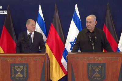 Netanyahu Meets German Chancellor As World Leaders Show Solidarity With Israel.