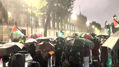 Hundreds attend vigil outside Downing Street for Gaza hospital explosion victims