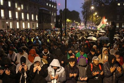 Hundreds attend vigil outside Downing Street for Gaza hospital blast victims