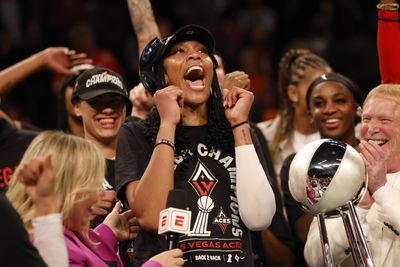 Before the Las Vegas Aces, what was the last WNBA team to win back-to-back championships?
