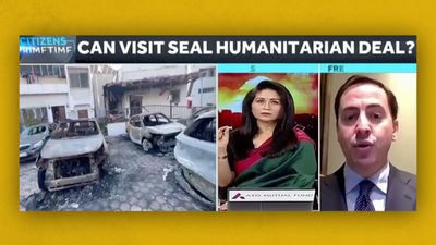 Asked about Gaza hospital, Israeli panellist points to Mirror Now anchor’s ‘Palestinian’ sari