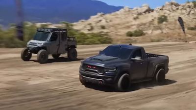 Ram TRX Shorty Does TRX Things In Off-Road Drag Race With Polaris UTV