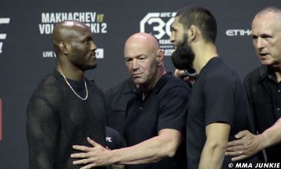 UFC 294 video: Kamaru Usman vs. Khamzat Chimaev pre-fight press conference faceoff
