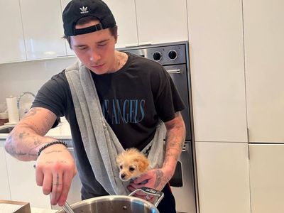 Brooklyn Beckham tells haters to ‘keep writing’ about his cooking videos as he’s ‘working his bum off’