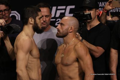 Video replay: UFC 294 ceremonial weigh-ins live stream