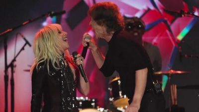 Rolling Stones joined on stage by Lady Gaga at launch party for new album Hackney Diamonds