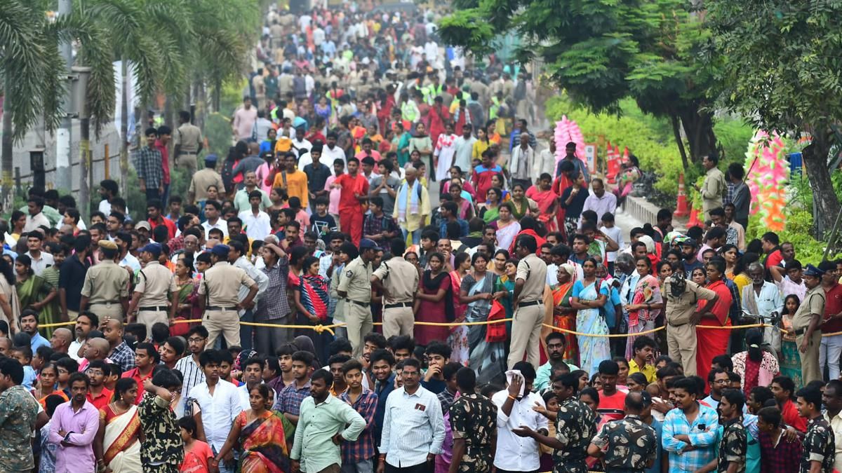 Moderate rush at Kanaka Durga temple on Moola…