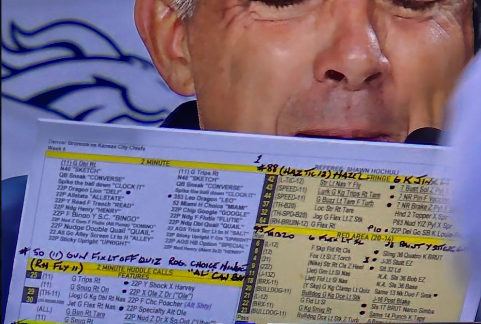 Sean Payton Reacts To Amazon Showing His Play Sheet On…