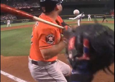 Umpire cam shows how scary a fastball up and in on Jose Altuve can be