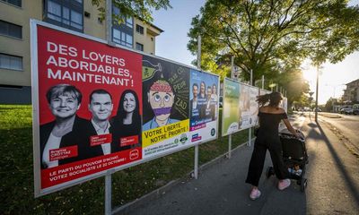 Switzerland election: ‘immigration and energy security’ issues boost populist Swiss People’s party, candidate says – as it happened