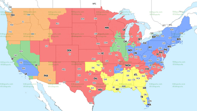 Falcons vs. Buccaneers: TV Broadcast map for Week 7