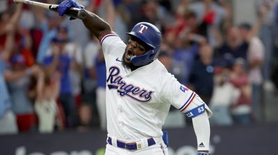 Rangers’ Adolis García Celebrated His Massive Go-Ahead HR vs. Astros With an Epic Bat Spike