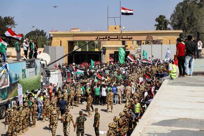 Watch view of Rafah crossing as humanitarian aid enters Gaza