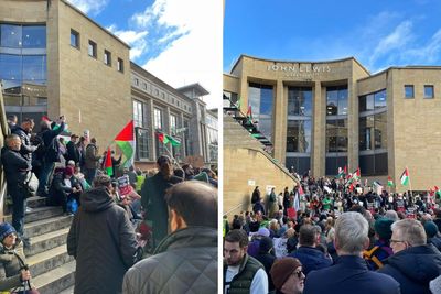 Major crowds gather in Glasgow for pro-Palestine demonstration