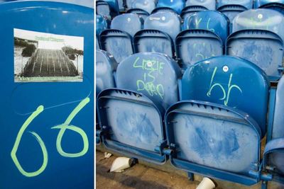 Rangers condemn vile Ibrox disaster graffiti & stickers left by Hibs fans