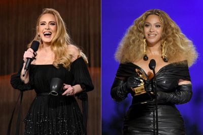 Adele shows her love for Beyoncé as she poses with glittering ‘Renaissance’ t-shirt during Vegas gig