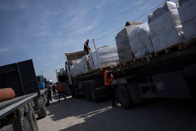 Watch view of Rafah border as more humanitarian aid expected to cross from Egypt into Gaza