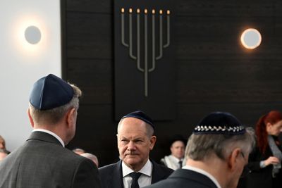 Chancellor Scholz voices outrage at antisemitic agitation in Germany 'of all places'