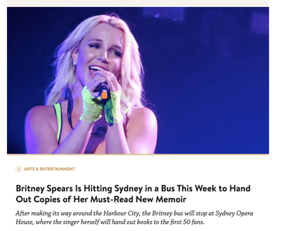 Is Britney Spears Really Coming To Sydney To Hand Out Copies Of Her Memoir? An Investigation