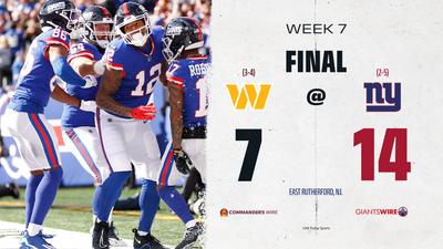 Defense carries Giants to 14-7 victory over Commanders